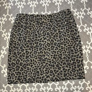 Leopard Print Mini Skirt